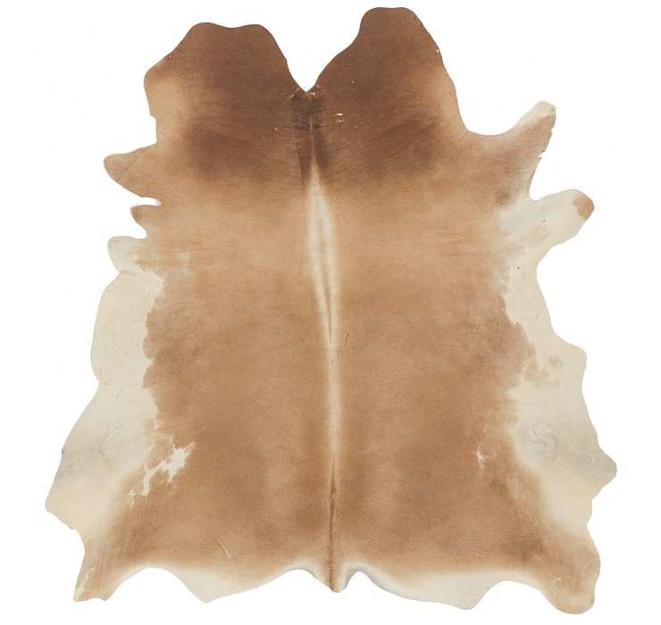 4' 3 x 4' 10 Cowhide Square Rug
