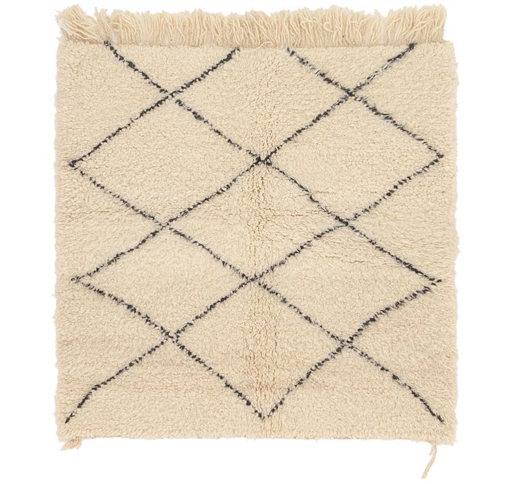 3' 7 x 3' 8 Moroccan Square Rug