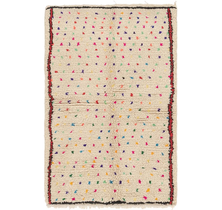 3' 2 x 4' 10 Moroccan Rug