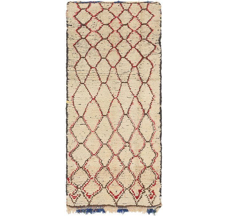3' 5 x 7' 6 Moroccan Runner Rug