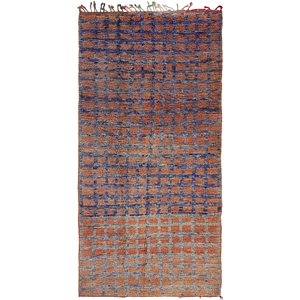 4' 4 x 8' 9 Moroccan Runner Rug