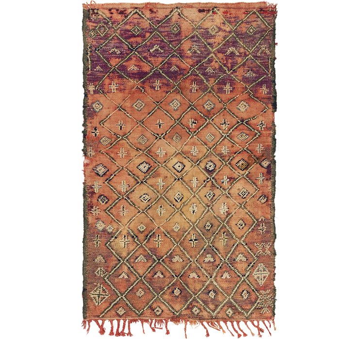 HandKnotted 4' 3 x 7' Moroccan Rug