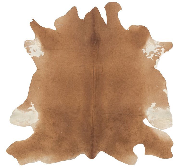 4' 9 x 5' 2 Cowhide Square Rug