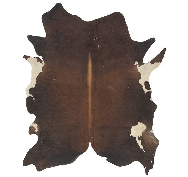 4' 7 x 5' 2 Cowhide Square Rug