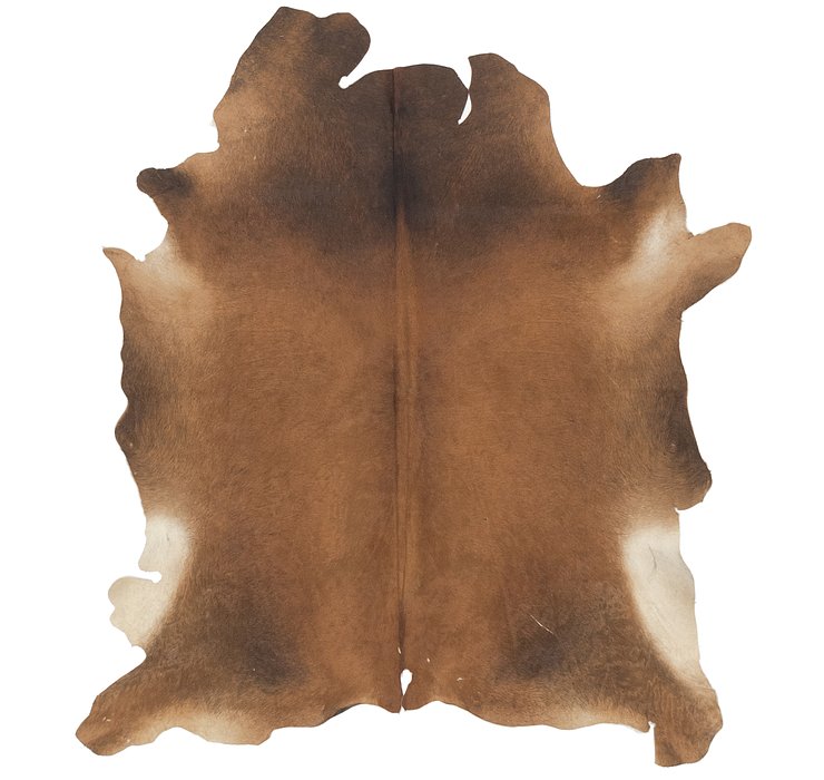5' 2 x 5' 10 Cowhide Square Rug