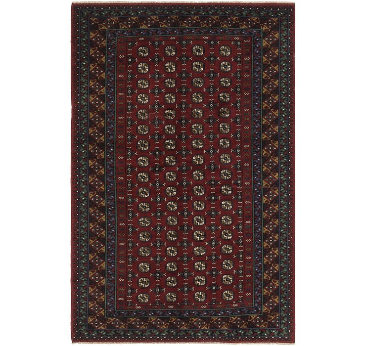 5' 4 x 8' 4 Afghan Akhche Rug
