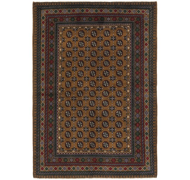5' 6 x 8' Afghan Akhche Rug
