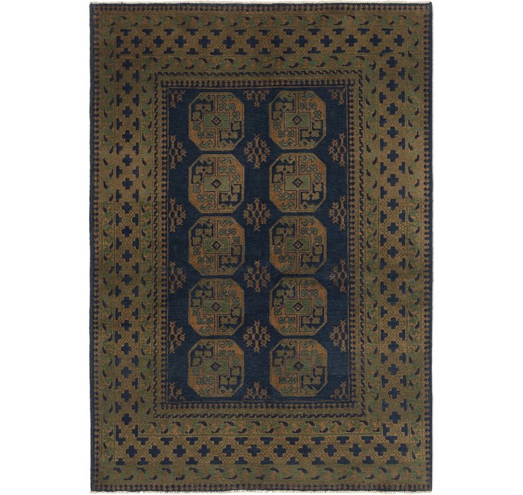 5' 4 x 7' 6 Afghan Akhche Rug