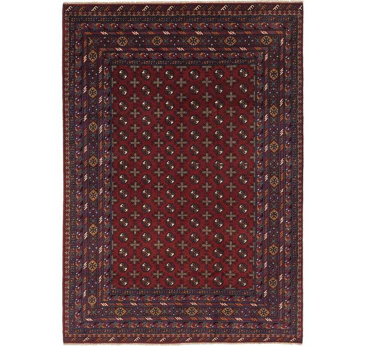 6' 10 x 9' 8 Afghan Akhche Rug