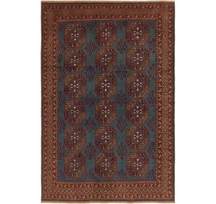 6' 8 x 10' Afghan Akhche Rug