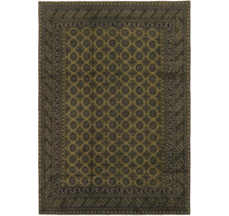 6' 9 x 9' 6 Afghan Akhche Rug