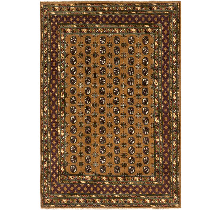 6' 7 x 9' 7 Afghan Akhche Rug