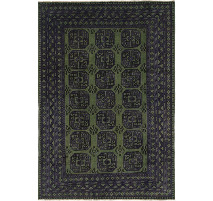 6' 4 x 9' 3 Afghan Akhche Rug