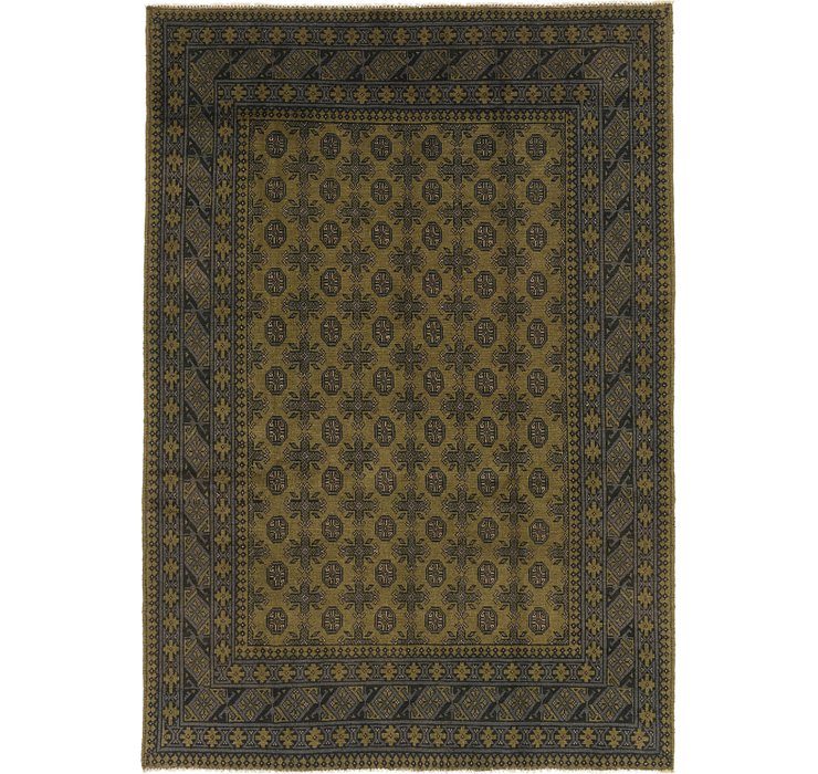 6' 7 x 9' 3 Afghan Akhche Rug
