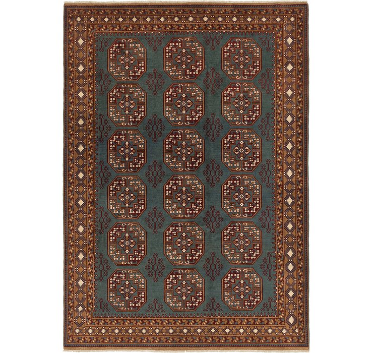 7' x 9' 9 Afghan Akhche Rug