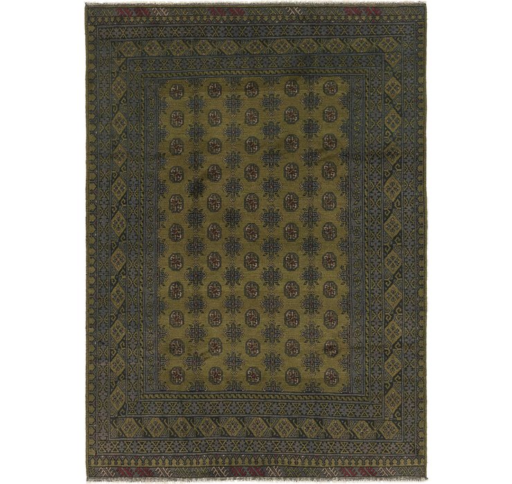 6' 8 x 9' 2 Afghan Akhche Rug