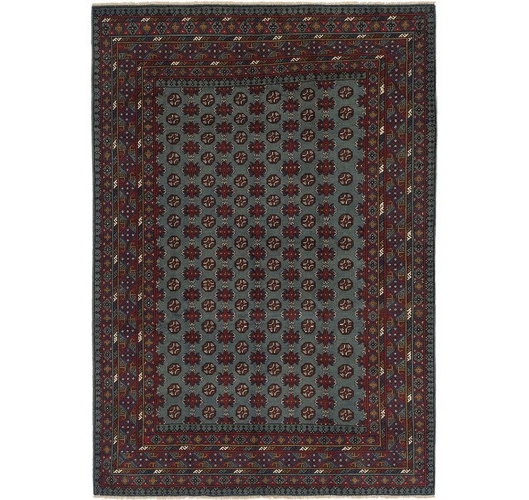 6' 8 x 9' 6 Afghan Akhche Rug