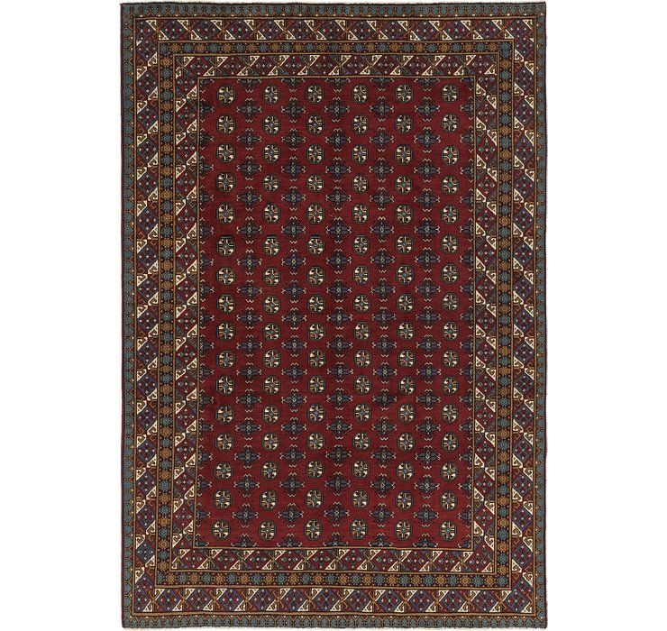 6' 8 x 9' 10 Afghan Akhche Rug