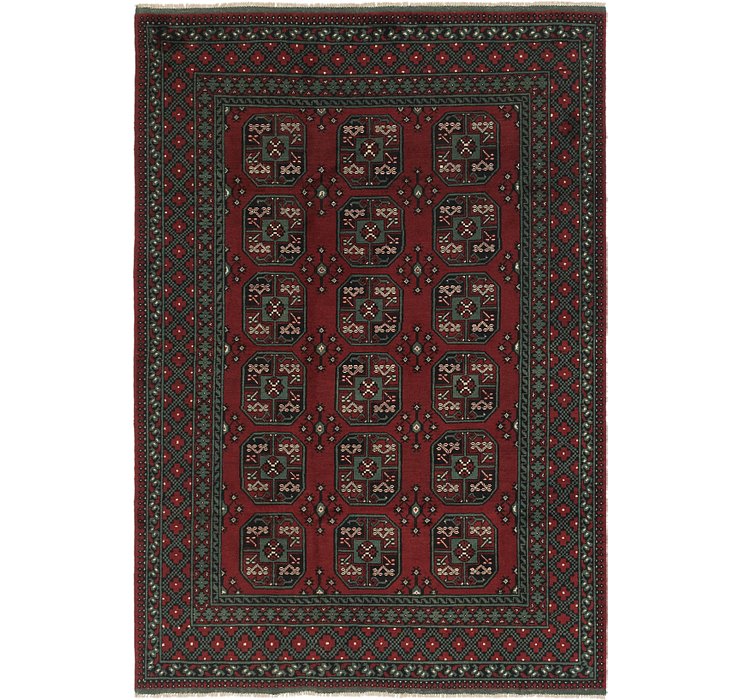 6' 9 x 9' 8 Afghan Akhche Rug