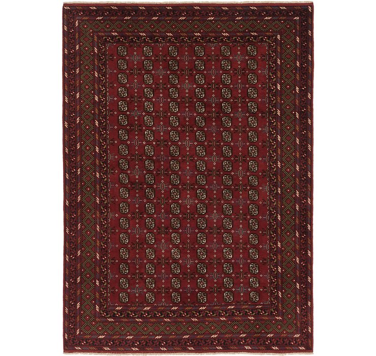 6' 10 x 9' 7 Afghan Akhche Rug