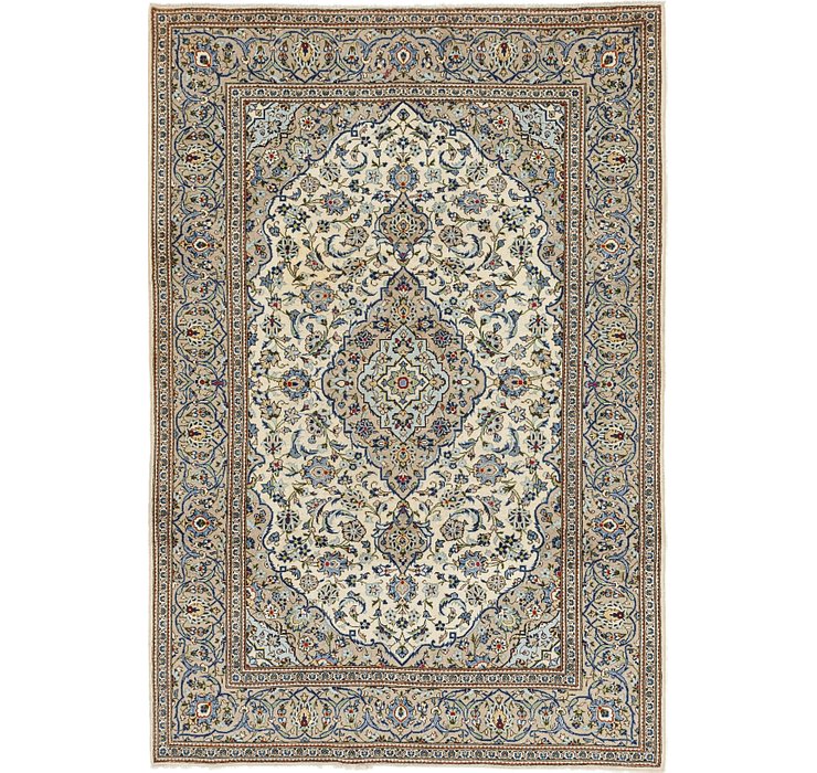 6' 7 x 9' 10 Kashan Persian Rug
