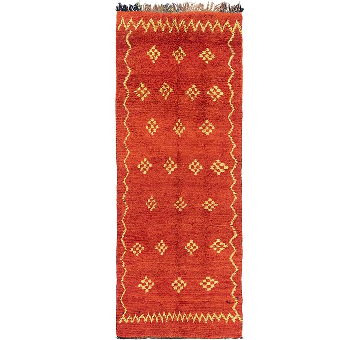 3' 9 x 9' 9 Moroccan Runner Rug