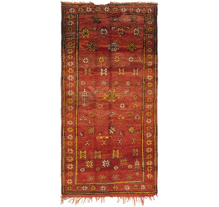 4' 3 x 8' 9 Moroccan Runner Rug