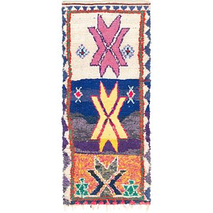 3' x 7' 6 Moroccan Runner Rug