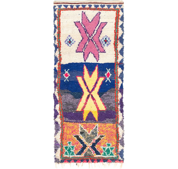 3' x 7' 6 Moroccan Runner Rug