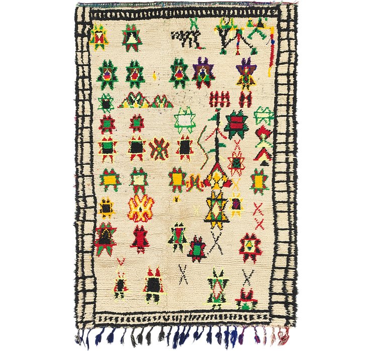 4' x 6' 4 Moroccan Rug