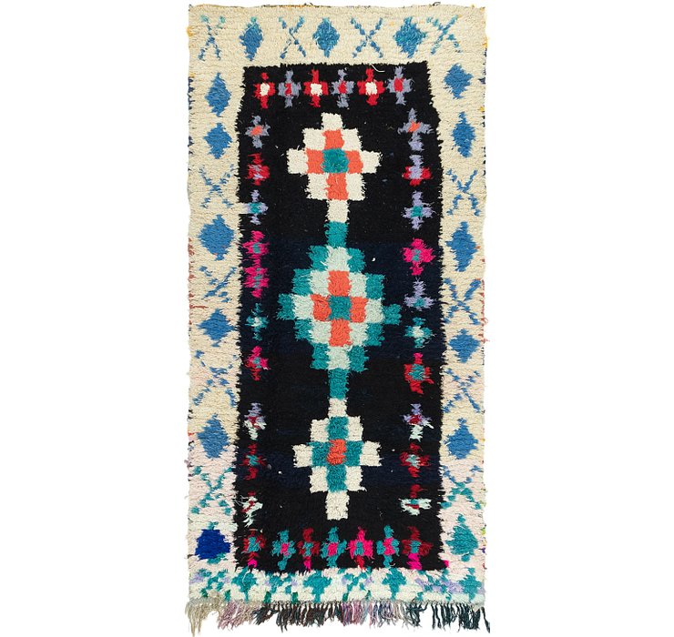 HandKnotted 4' x 8' 2 Moroccan Runner Rug