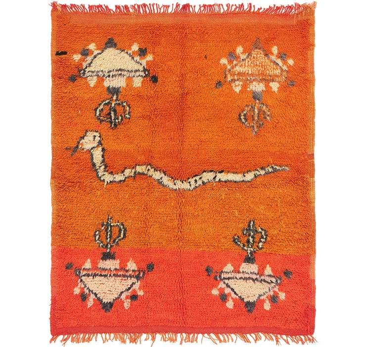 4' 4 x 5' 4 Moroccan Square Rug