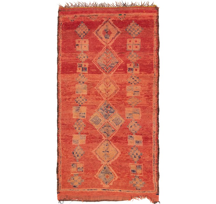 5' x 9' 9 Moroccan Runner Rug