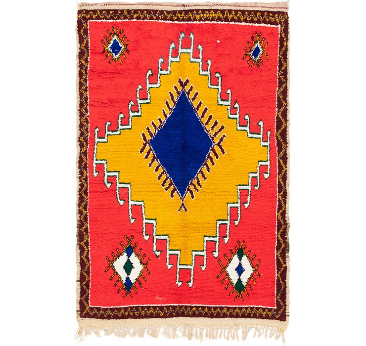 4' 6 x 6' 10 Moroccan Rug