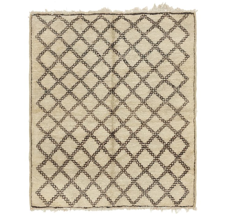 HandKnotted 4' 7 x 5' 8 Moroccan Square Rug