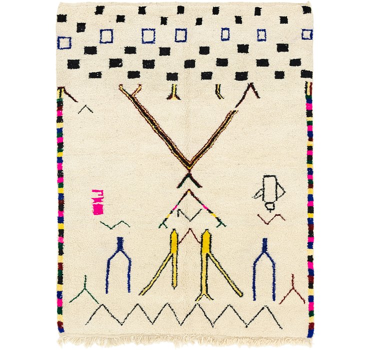 6' 10 x 9' 3 Moroccan Rug