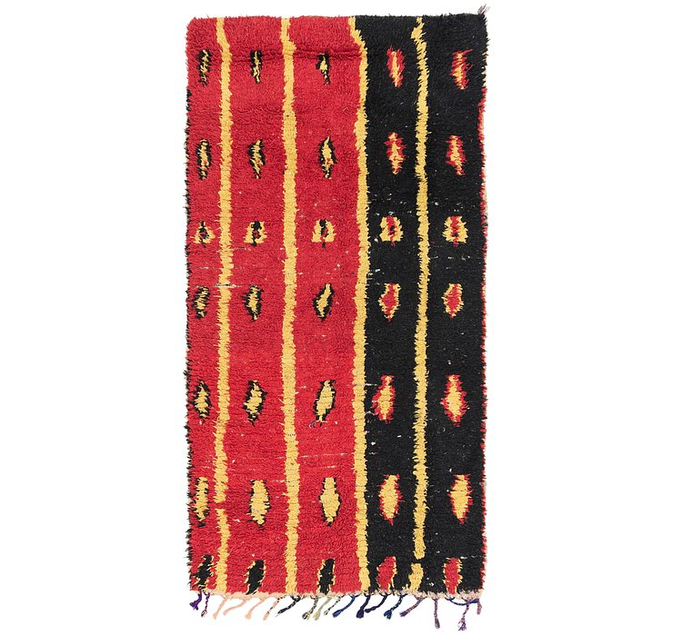 3' 7 x 7' 3 Moroccan Runner Rug