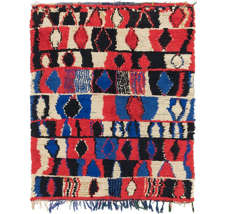4' x 5' 4 Moroccan Rug