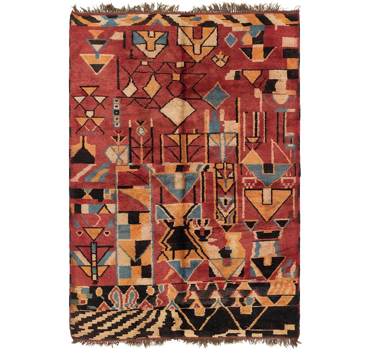 6' 8 x 9' 3 Moroccan Rug