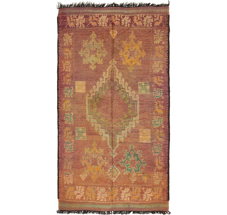 HandKnotted 5' 10 x 11' Moroccan Runner Rug