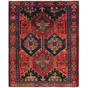 Unique Loom 5' x 6' 3 Shiraz Persian Square Rug