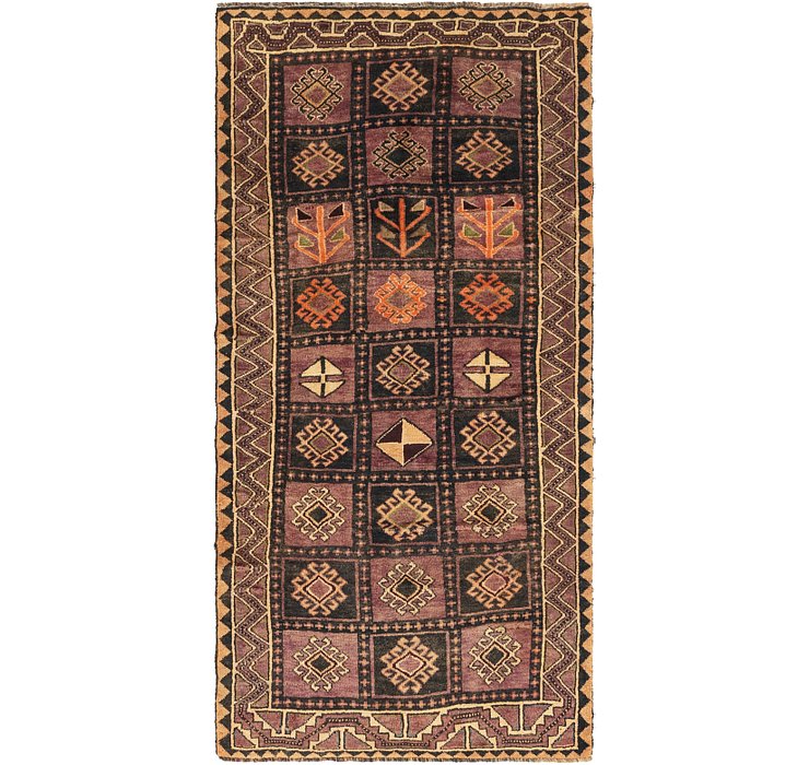 4' 4 x 9' Shiraz-Lori Persian Run...