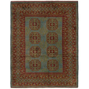 5' x 6' 8 Afghan Akhche Rug