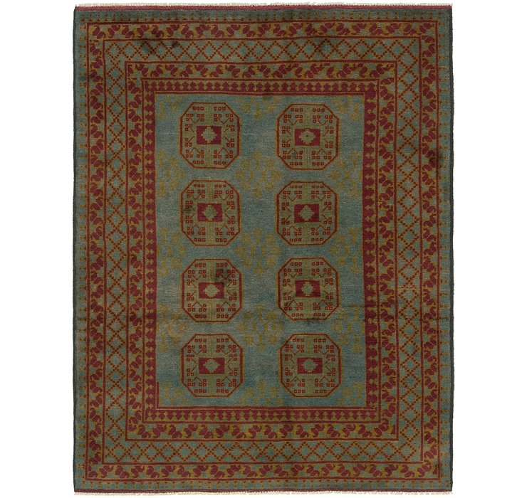 5' x 6' 8 Afghan Akhche Rug