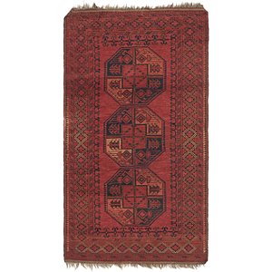 4' x 7' Afghan Akhche Rug