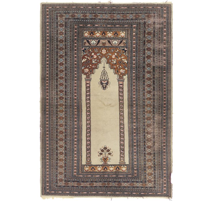 4' 3 x 6' 4 Lahour Oriental Rug