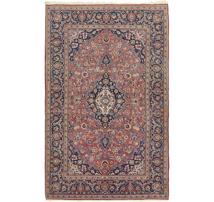 4' 5 x 7' 3 Kashan Persian Rug