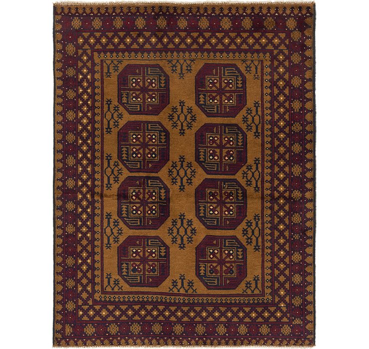 5' x 6' 7 Afghan Akhche Rug