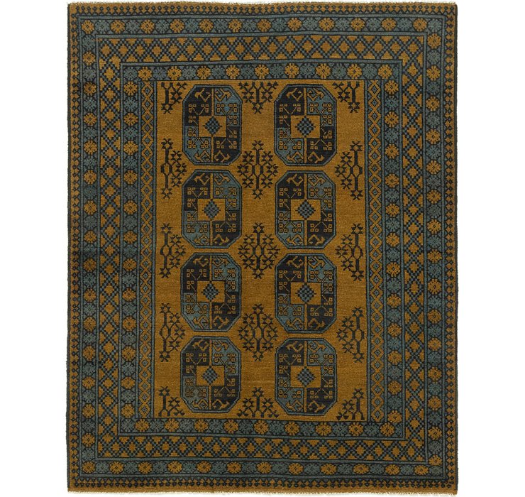 5' x 6' 7 Afghan Akhche Rug