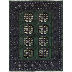 5' x 6' 5 Afghan Akhche Square Rug